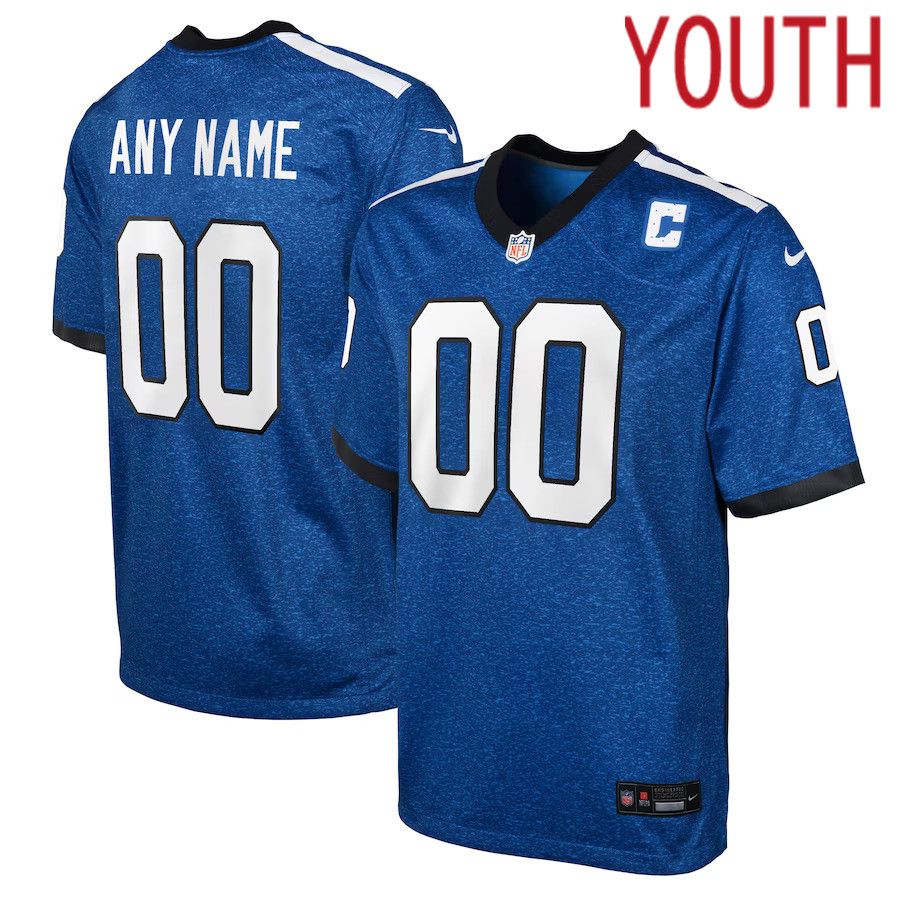 Youth Indianapolis Colts Nike Blue Indiana Nights Alternate Custom Game NFL Jersey->youth nfl jersey->Youth Jersey